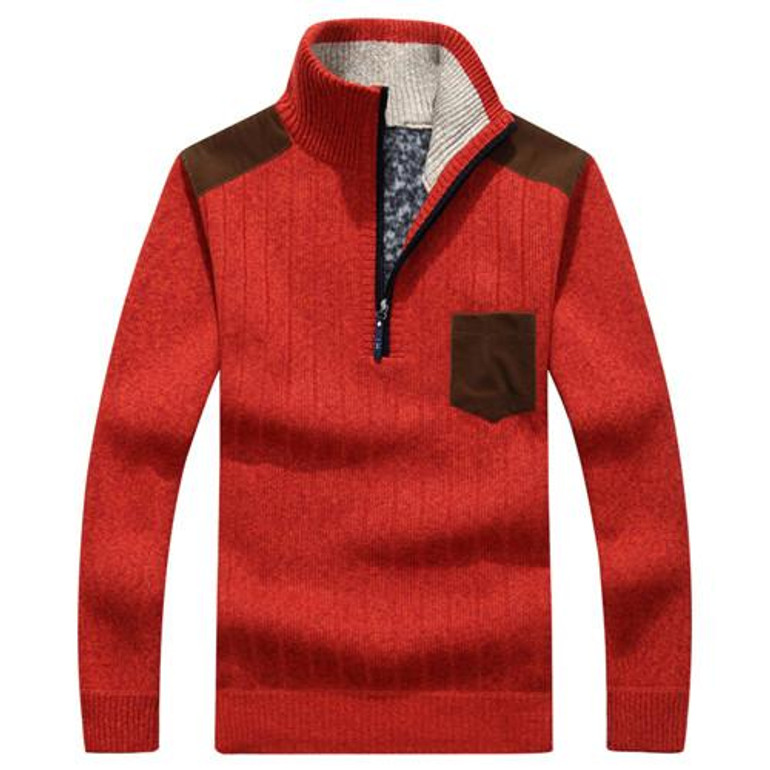 Mu Yuan Yang Sweaters 2017 Autumn And Winter Casual Knitwear Male Pullovers Half Turtleneck Men's Sweaters Wool Blending Sweater
