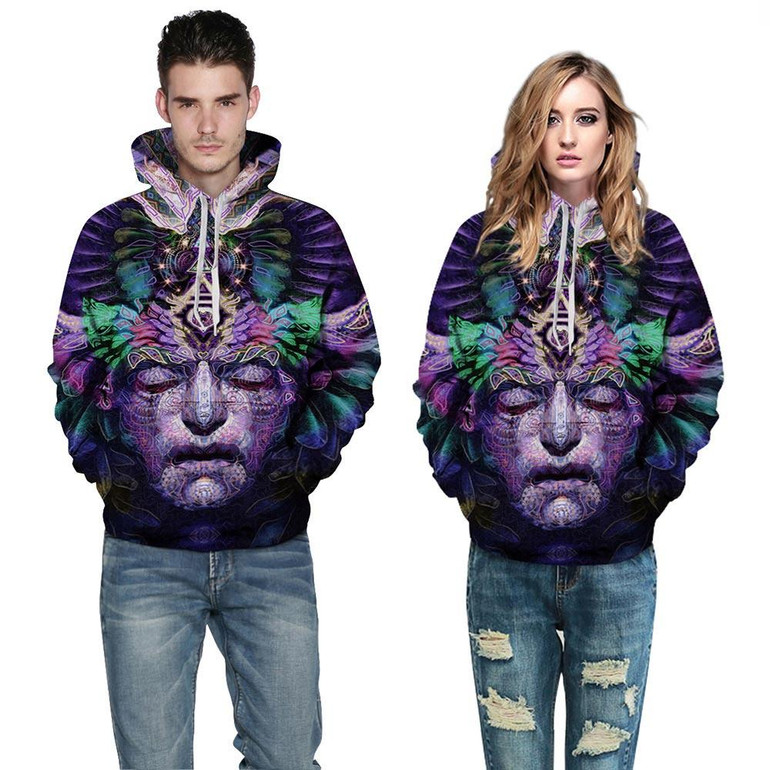 Mr.1991INC Space Galaxy Hoodeis Men/Women Hooded Hoodies With Cap 3d Sweatshirt Print Dreamlike Face Pullover Hoody Tracksuits