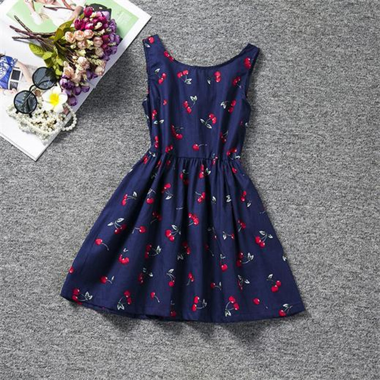 2018 Summer Cute Baby Girl Sundress Sweet Kid Birthday Party Dresses Infant Sleeveless Outfits Cherry Dress for Baby Casual Wear 2018 Summer Cute Baby Girl Sundress Sweet Kid Birthday Party Dresses Infant Sleeveless Outfits Cherry Dress for Baby Casual Wear