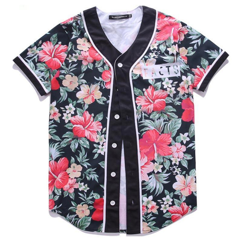 Mr.1991INC Harajuku Hip hop t-shirt men/women 3d t-shirt button shirts print beautiful flowers summer tops tees v-neck t shirt