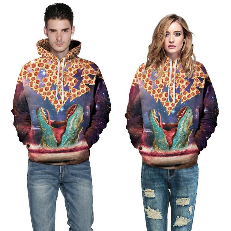 Mr.1991INC Fashion Men/women's Hoodies 3d Sweatshirt Cap Hooded Tracksuits Funny Print Pizza Crocodile Casual Pullovers Hoody