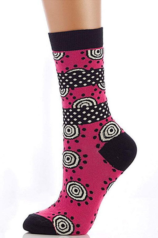 Lucci Pink Akira Crew Sock