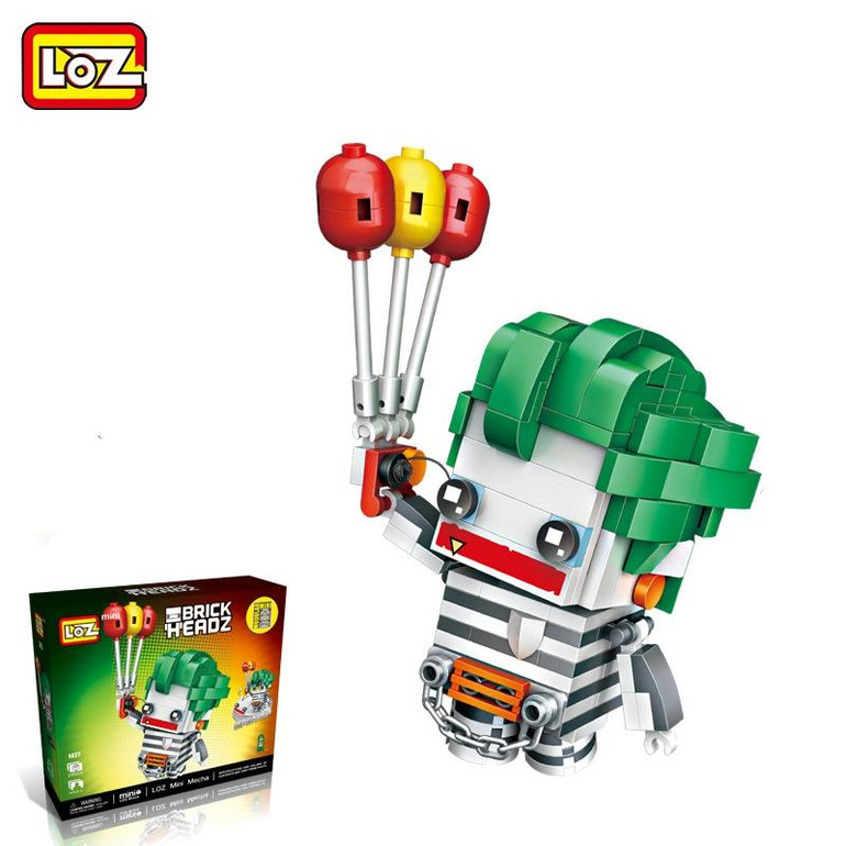 LOZ Single Sale Joker Supervillains Super Heroes Batman Movie Dolls 246 Pcs Mini Bricks Building Blocks Toys for Children 1427