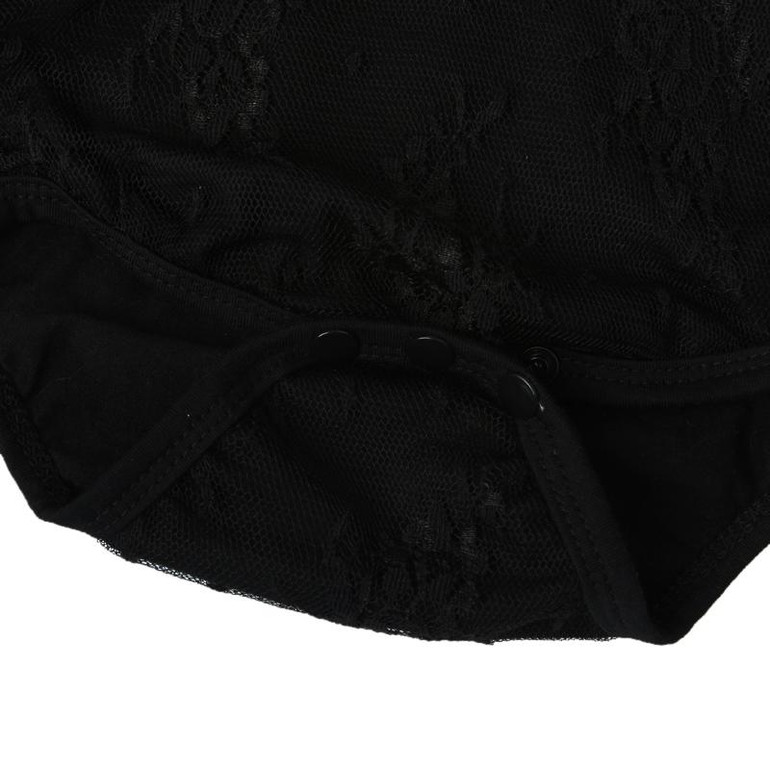 Baby Girls Lace Bodysuits Newborn Baby Bodysuits Long Sleeve Black Color Lace stitching Kids Bodysuit Infant Costume