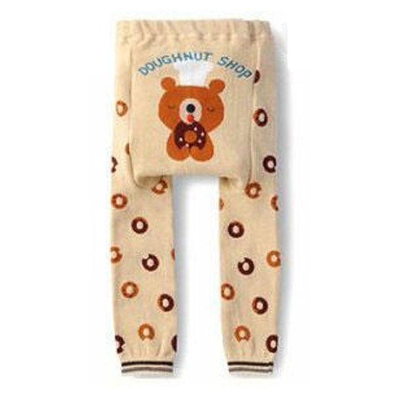 Baby Leggings cotton knitted Baby pants yarn dyed Cartoon characters toddler boys pants elastic waist Girls leggings trousers