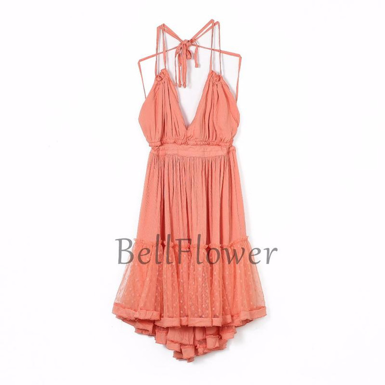 BellFlower 2018 Summer Bohemian Women Mini Dress Backless Beach Dress Holiday Boho Strapless Sexy Ball Gown Hippie Chic Dress