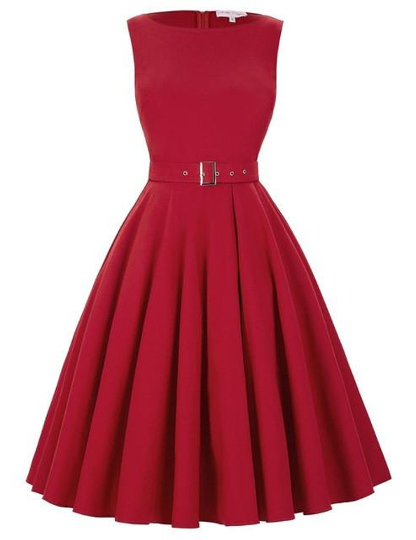 Belle Poque Women Retro Robe Vintage Dress 2017 Sleeveless 1950s 60s Black Red Womens Dresses Plus Size Elegant Tunic Vestidos
