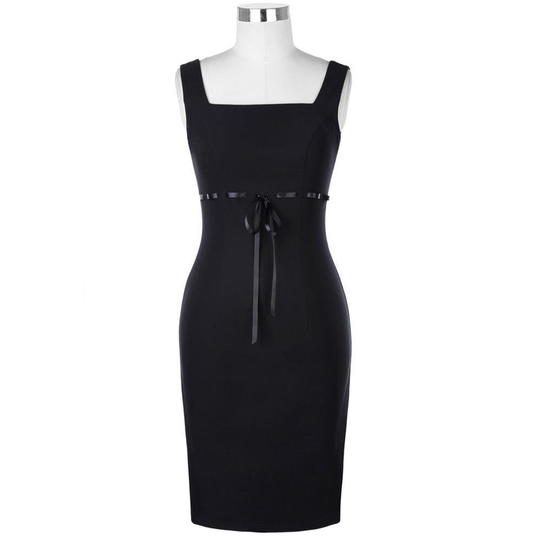 Belle Poque Vintage Dress Women 2017 Tank Sleeveless Little Black Sheath Bodycon Rockabilly Vestido Evening Party Pencil Dresses
