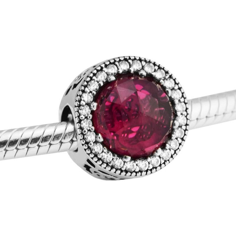 Beauty and the beast Fit Original Bracelets Belle's Radiant Rose Cerise Beads For Woman 925 Silver Jewelry Making DIY Wholesale