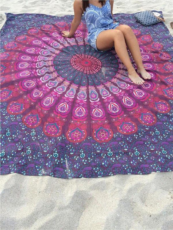 Beautiful Summer Bohemia Rectangle Shawl Beach Mat Yoga Mat