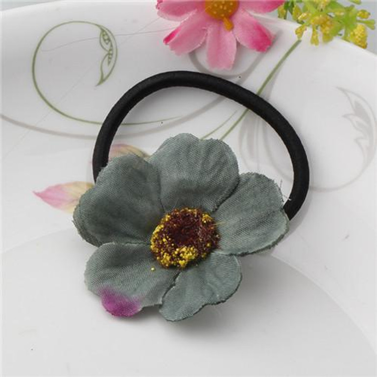 Beautiful Fabric Flower Rubber Headbands Gum for Hair Summer Style Hair Accessories Hair Ring Women Elastic Hair Bands