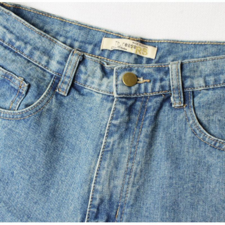 New  Fashion Rivets Ripped High Waist Jeans Straight Eyelet Detail Boyfriend Denim Jeans Women Pants Female Jeans new