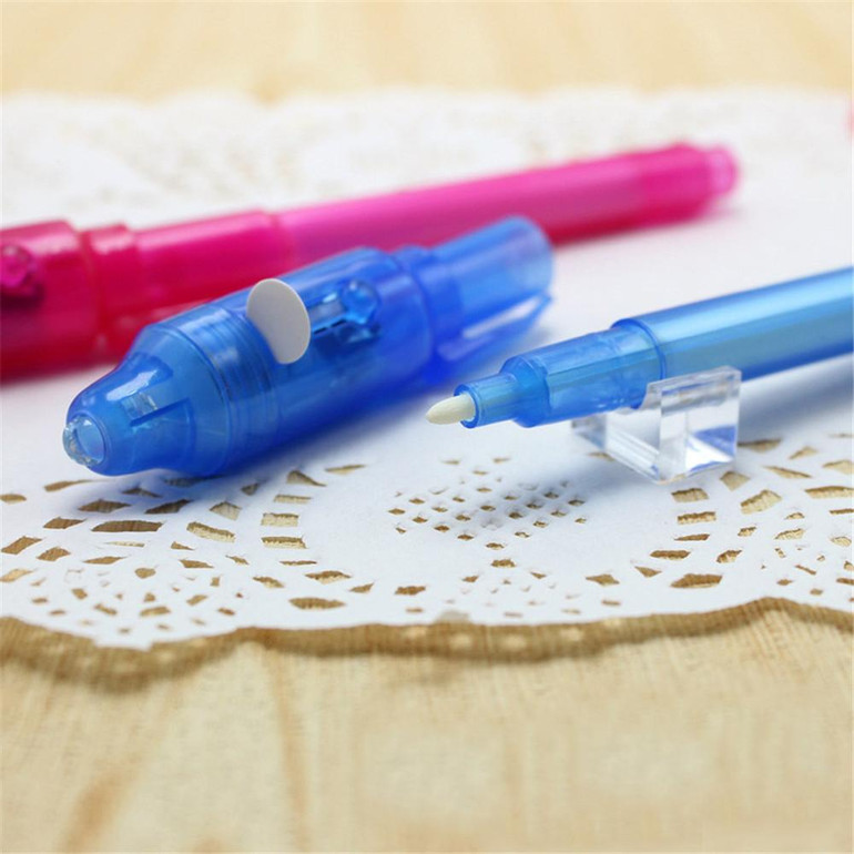 2018 Multifunction Magic Led Lights Yanchao Invisible Light Pen 2 in 1 Combination of Creative Ink Stationery Uv Black Light Pen