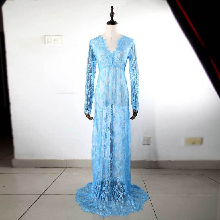 2018 maternity photography props maxi Maternity gown Lace Maternity Dress Fancy shooting photo summer pregnant dress Large size