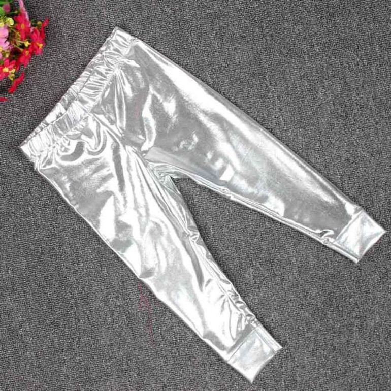 Baby Boys Pants Infant Fashion Full Length Girls Leggings Faux Leather Gilding Skinny Kids Pants