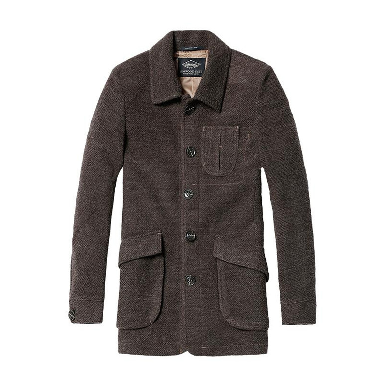 SIMWOOD New Winter length Coats Men Fashion Mix Wool blends Jaket Warm Brand Clothing DY1519
