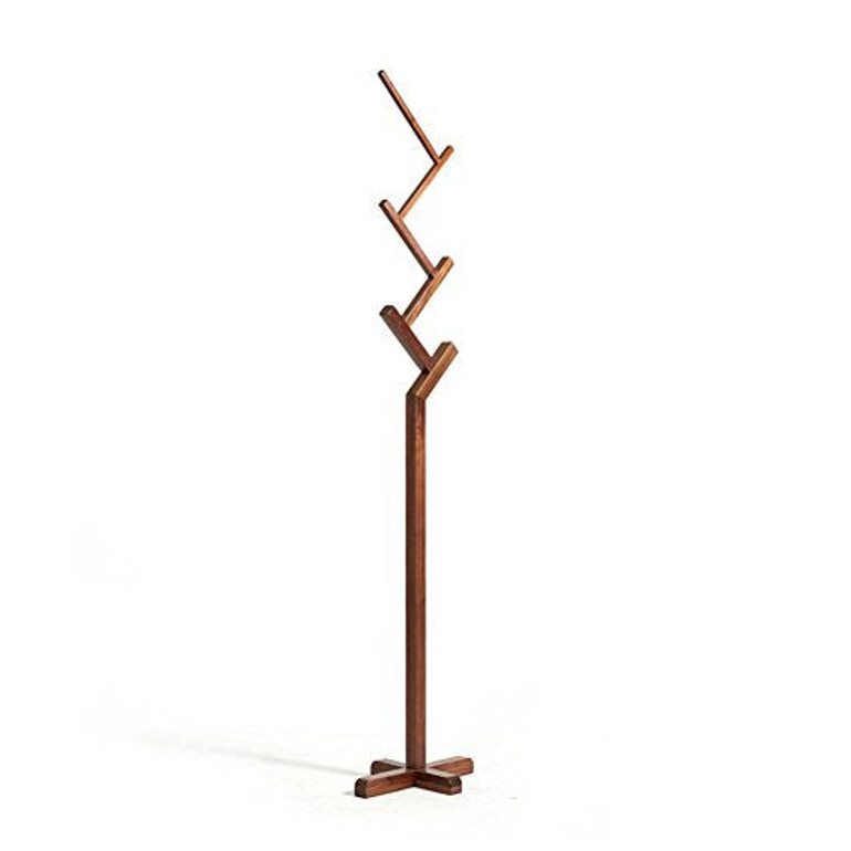LXLA- Tree Branch Coat Rack Floor-standing Clothes Shelf Simple Vertical Hangers Assembled Wooden White Oak Wood Color Retro Color 187×40×30 Cm (Color : Retro color)