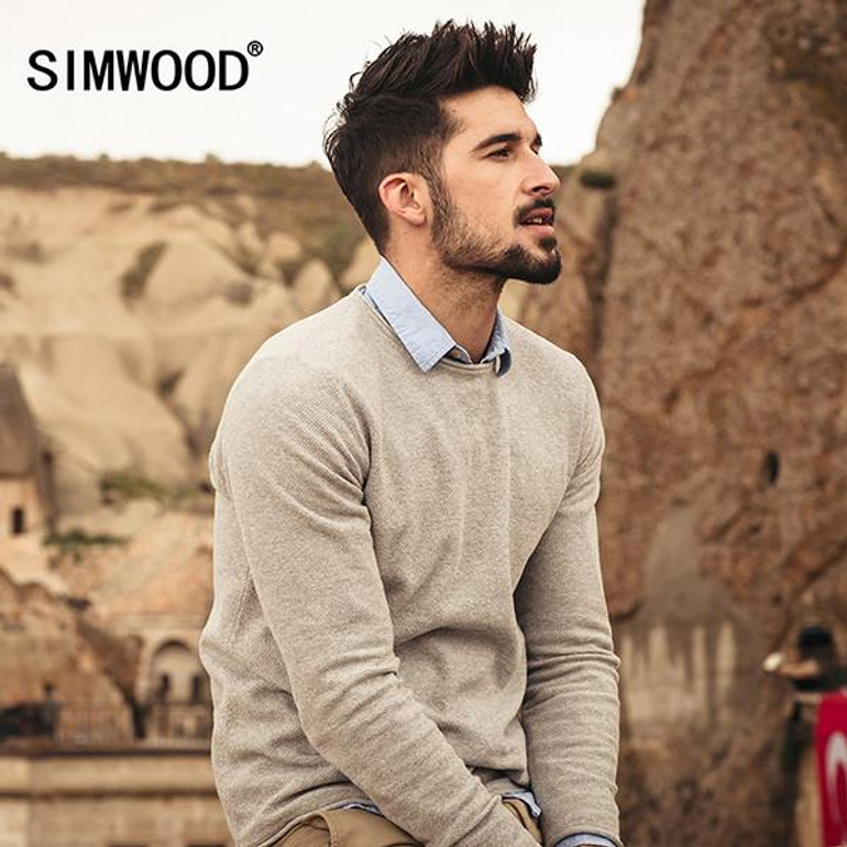 SIMWOOD  Brand 2016 New Autumn Winter Casual Sweater Men Fashion long Sleeve pullovers MY2015