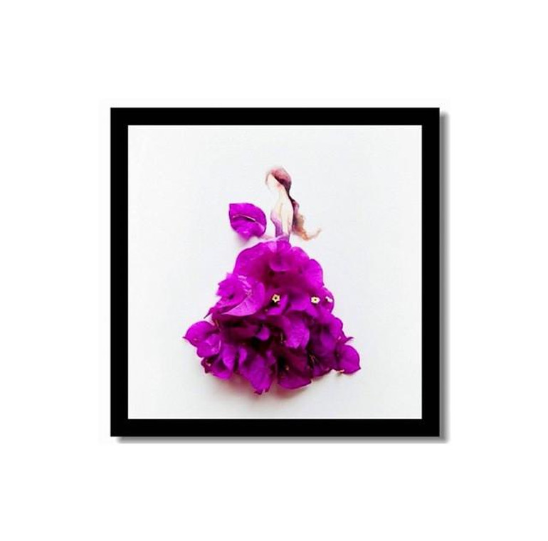 Kawaii Cute The beautiful petals fairy Poster Print  Modern Nordic Nursery Wall Art Picture  Room Decor Canvas Painting No Frame