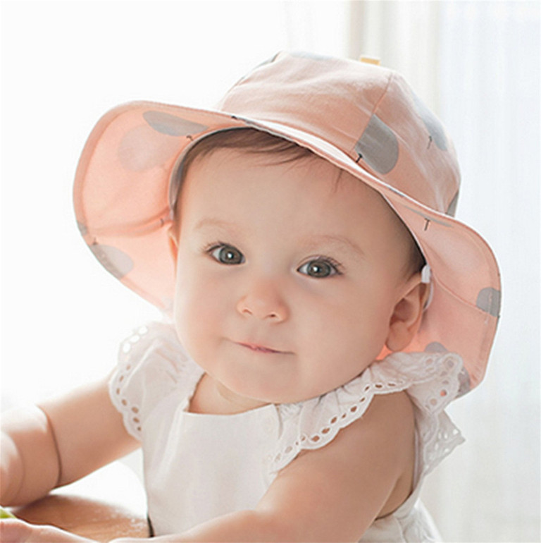 Kawaii Baby Sun Hat Kids Children Girls Summer Outdoor Cotton Cap Printed