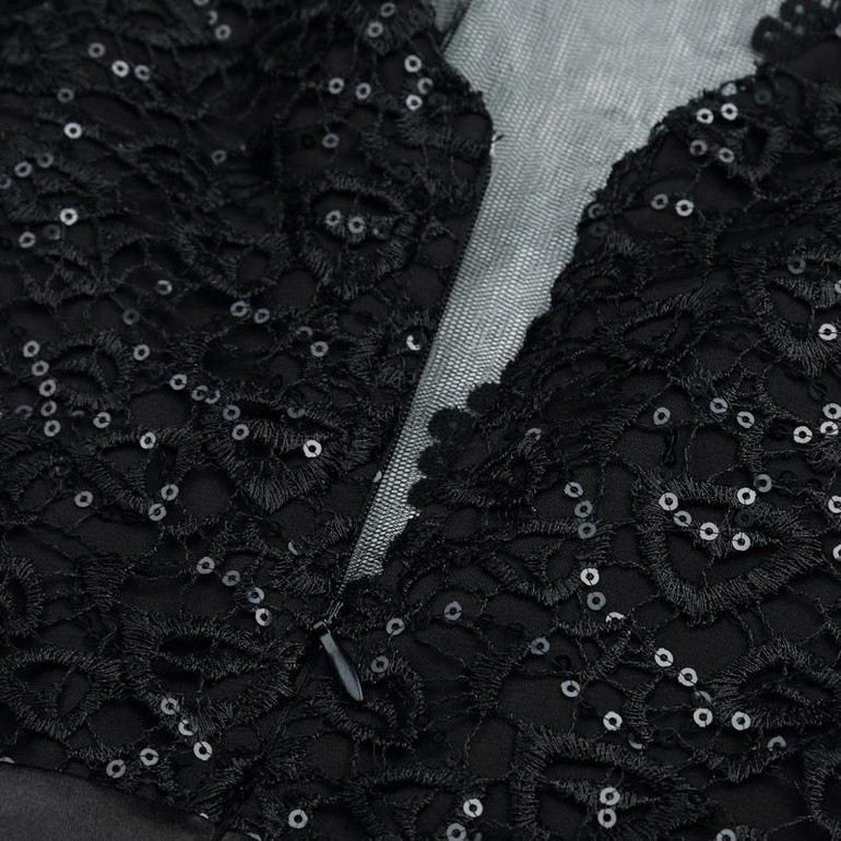 Kate Kasin Black Short Cocktail Dresses 2018 Sexy V Neck Lace Knee Length Women Prom Dress Sheath Bodycon Formal Party Dresses