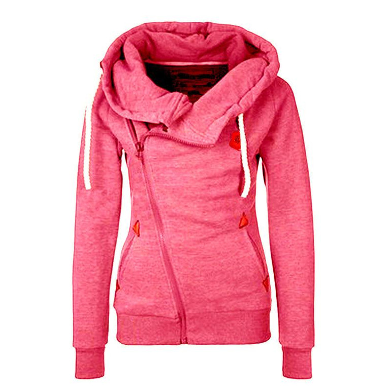 2018 Casual Sudaderas Mujer Women Hoody Autumn Winter Women Zipper Hoodies Thick Thicken hoody Women Sweatshirt Hoodies 60503