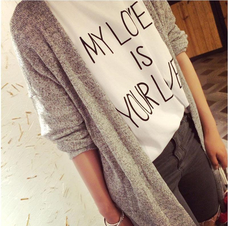 2018 Cardigan Women Casual Sweet Gray Black Crochet Knitted Blouse Long-sleeve Tops Women Long Sweaters Cardigans 61765