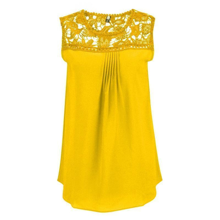 2018 Blusas Femininas Summer Women Blouse Lace Vintage Sleeveless Crochet Casual Shirts Tops Plus Size