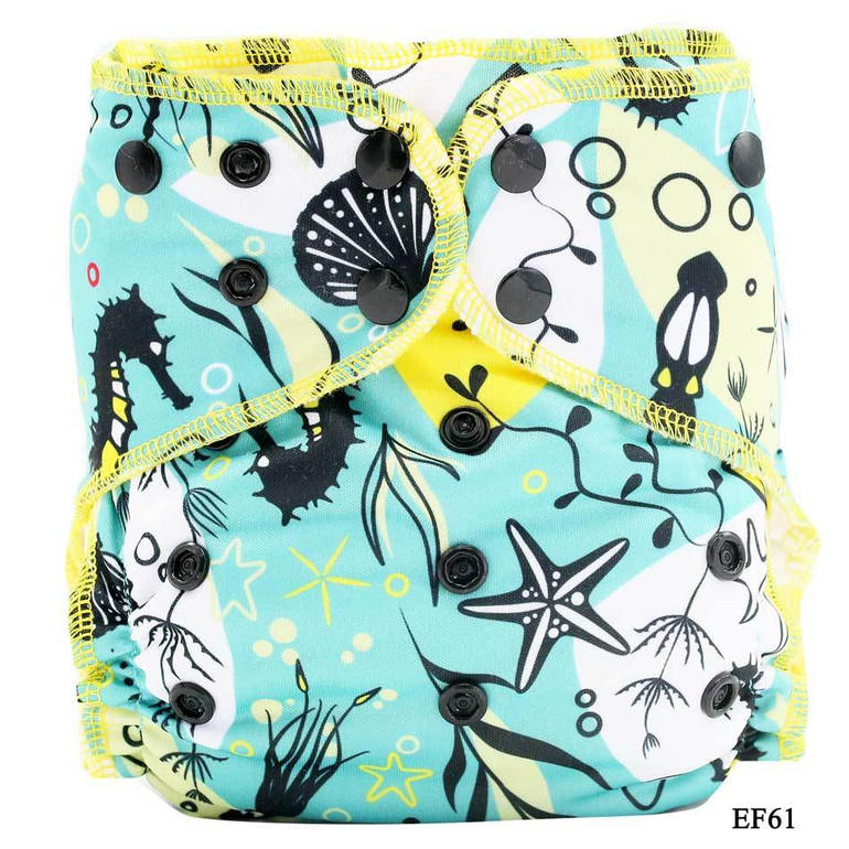 Elinfant OS Velour night AIO baby diaper reusable heavy wetter hybrid AI2 waterproof bamboo washable baby aio cloth diaper