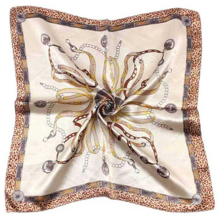 Echarpe Fashion Small Scarf Women Four Seasons Retro Folk Style Satin Silk Square Scarf Lady Chiffon Shawl Scarves Bandana #Zer