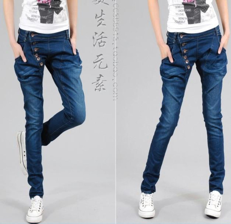 East Knitting  JE-016 2017 New Women Jeans harem pants Trousers Denim Plus Size Best Quality Fast Delivery