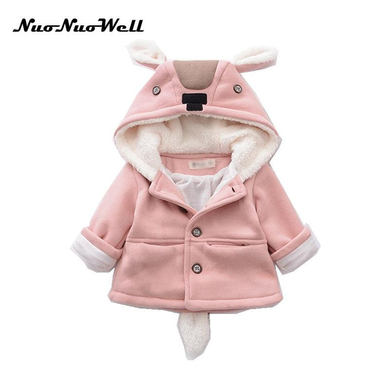 NNW 2017 Winter Hooded Baby Snowwear Baby Winter Coat Cartoon Hooded Boys Girls Thick Clothing Child Clothes 0-3Y for Kids