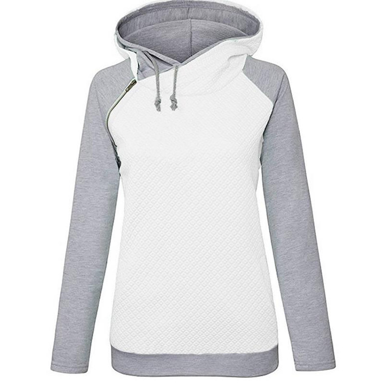 2018 New Fahsion Hoodies For Women Zipper decoration Long Sleeve Spring Autumn