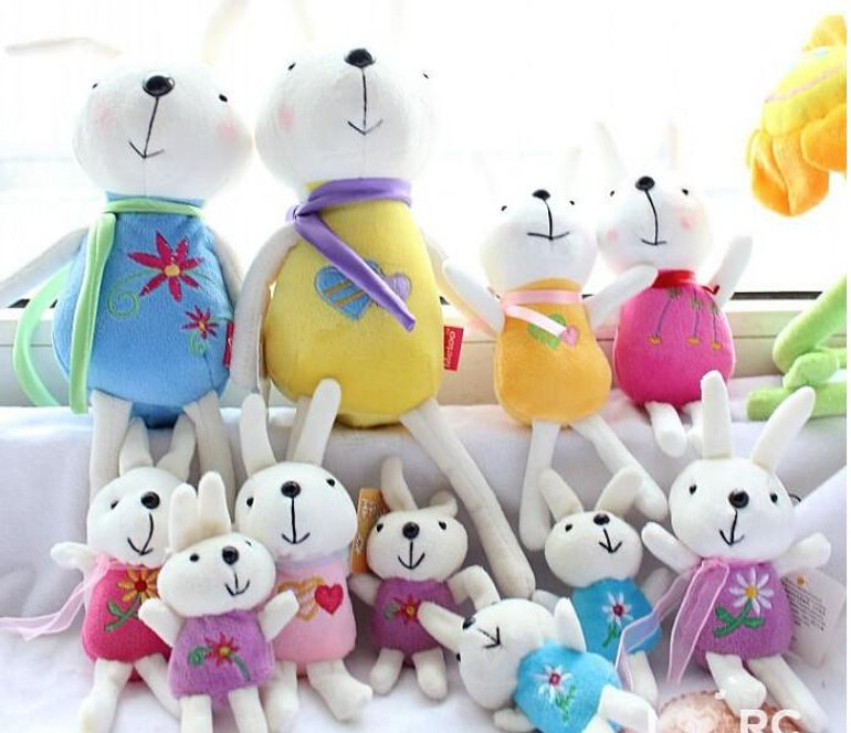 2018 new Cute Rabbit toys Plush Doll mini pendant toys for children wedding gift Holiday wholesale 6 piece/lots hot sale
