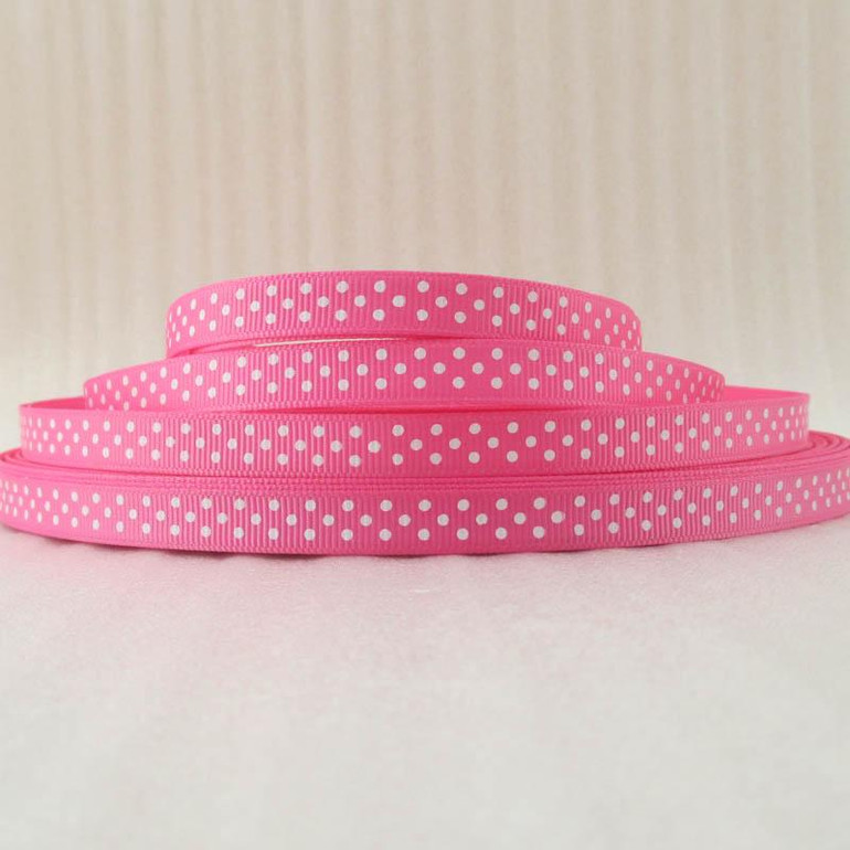 David accessories 3/8"9mm dot printed polyester grosgrain tape ribbon 5yds,DIY handmade materials,wedding gift wrap,5Y14746