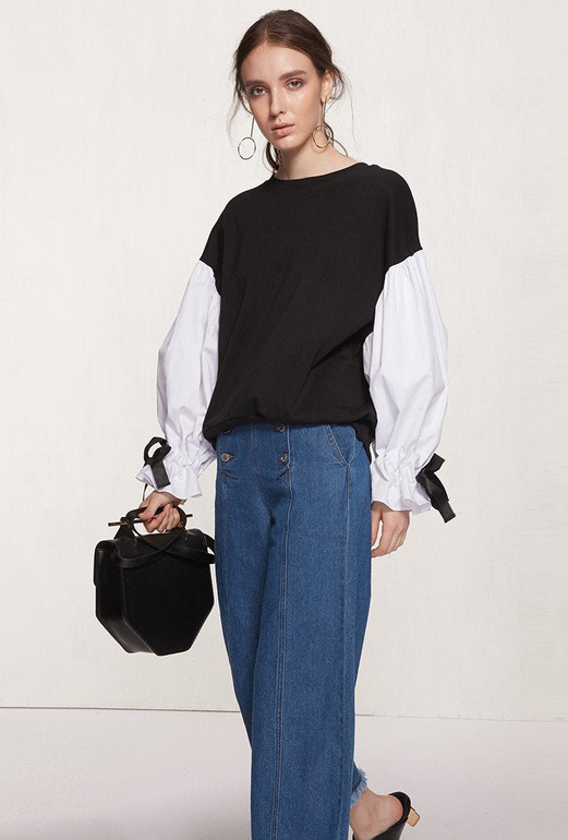 Puff Tie Sleeves Top TP1528
