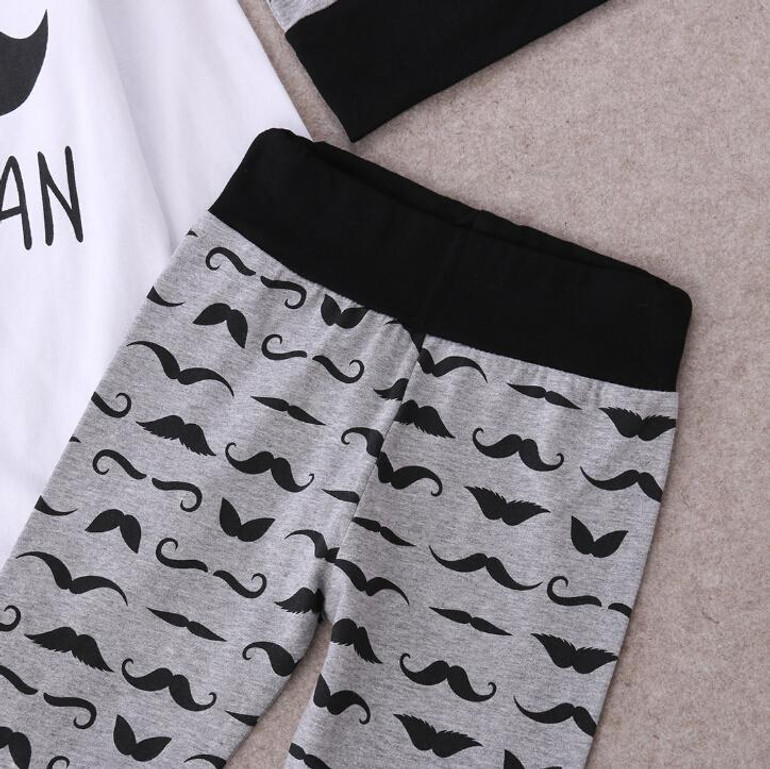 Baby Boy Clothes Little Man Romper Long Pants Legging Playsuit Outfit Set 3pcs Newborn Infant Baby Boys Tops Letter