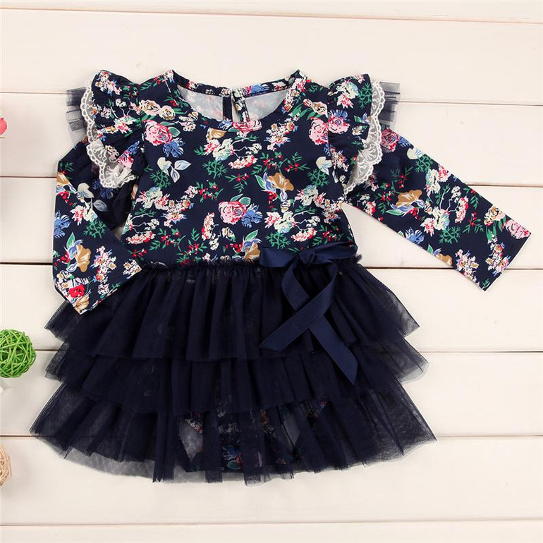 Autumn Hot Girl Dress Newborn Baby Girls Long Sleeve Romper Tutu Floral Dress 2017 New Arrival Baby Girls Clothes Outfit 0-18M Autumn Hot Girl Dress Newborn Baby Girls Long Sleeve Romper Tutu Floral Dress 2017 New Arrival Baby Girls Clothes Outfit 0-18M
