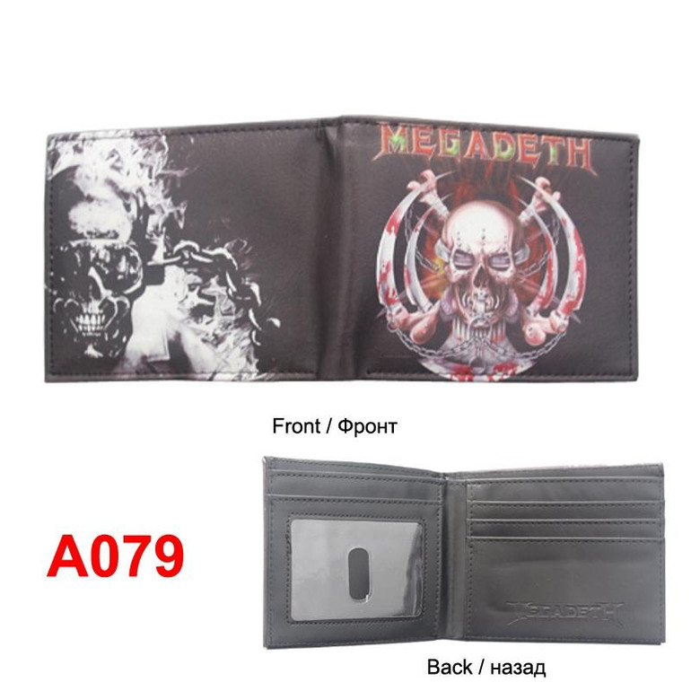 Punk Youth Rock Band IRON MAIDEN Wallet Bifold Unisex Individuality Original Prints Leather Purses Mens Wallet Money Holder Bag