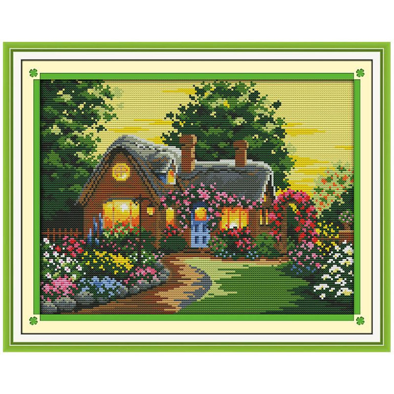 Suburban House Patterns Counted Cross Stitch 11CT 14CT Cross Stitch Set Wholesale Scenery Cross-stitch Kit Embroidery Needlework
