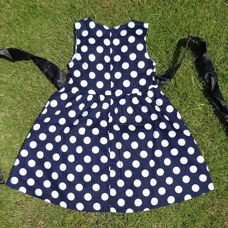 Baby Girl Sleeveless Chiffon Dress Summer Beach Dress Polka Dot Bowknot Sundress