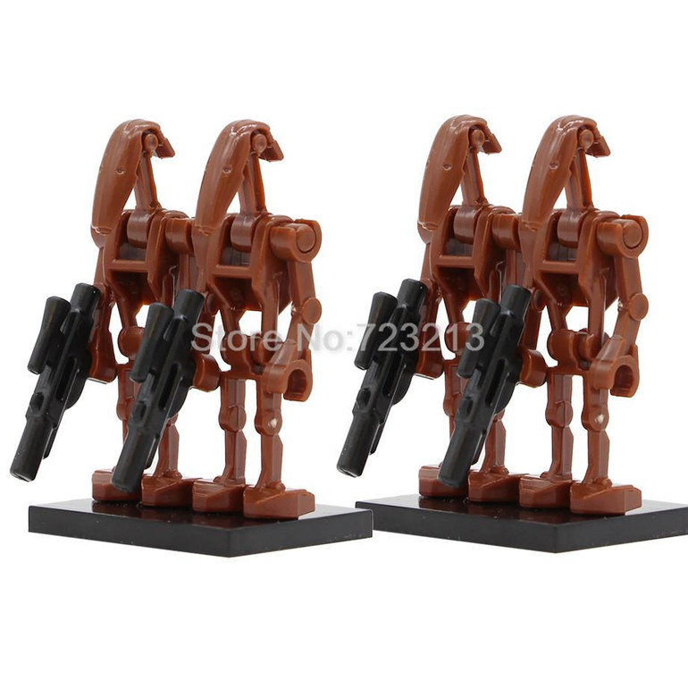 Single Wholesale Star Wars 100pcs Battle Droid Figure Starwars Model Set Building Blocks kits Brick Toys for Children