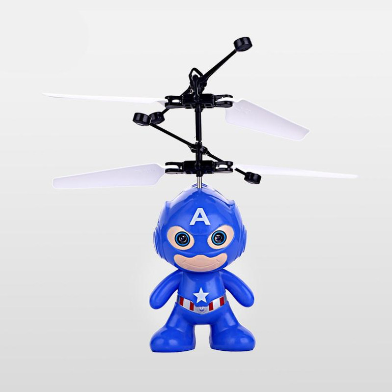 Global Drone Mini RC Flying Helicopter Remote Control Toys Spaceman Model Plastic Doll Kids Infrared Induction Electronic Toys