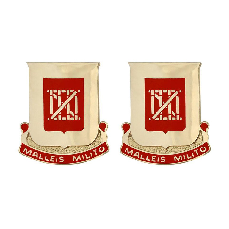 62nd Engineer Battalion Unit Crest (Malleis Milito)