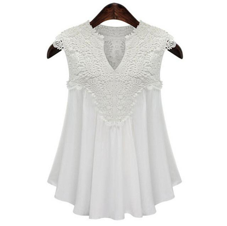 5XL Summer Women Blouse Lace Vintage Sleeveless Blouses White Black Crochet Casual Shirts Plus SizeTops 5XL Summer Women Blouse Lace Vintage Sleeveless Blouses White Black Crochet Casual Shirts Plus SizeTops