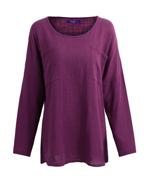 5XL Plus Size Cotton Linen T-shirt Female Korean Women Long Sleeve Loose Casual Tee Shirt Femme Ethnic Vintage Autumn Shirt Top