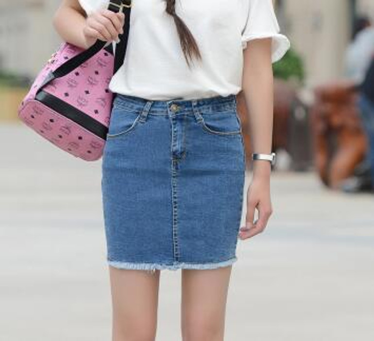 5XL High Waist Pockets Straight Denim Long Skirt Casual Summer Vintage Jupe Femme High Quality Plus Size Denim Skirts TT2412