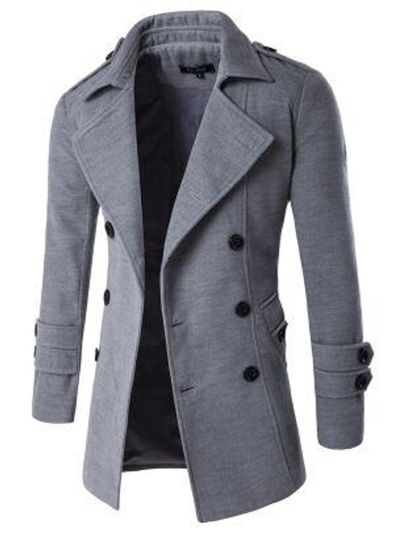 2017 Autumn Winter Jacket Men Peacoat Mens Jackets And Coats Brand Clothing Male Chaqueta Hombre Wool &amp; Blends Men M-XXL