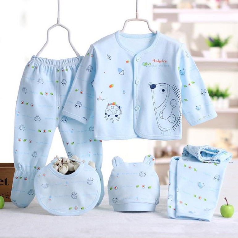 5pcs/set Newborn baby costume baby boy clothes 100% cotton infant clothing set baby girl clothes baby underwear Clothes