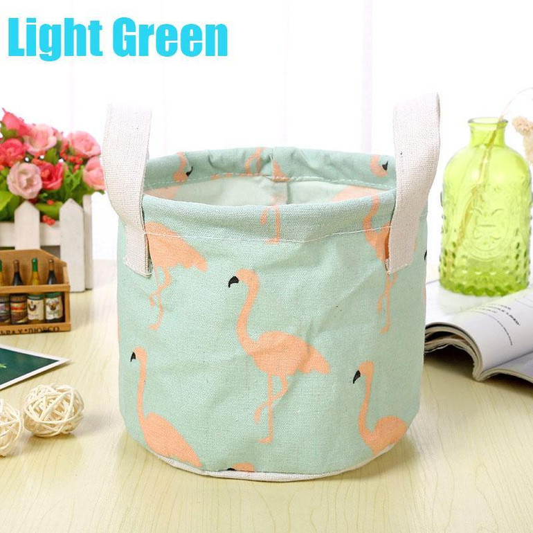 Children Cartoon Folding Cotton Baby Toy Basket Frame Storage Barrel Storage Box